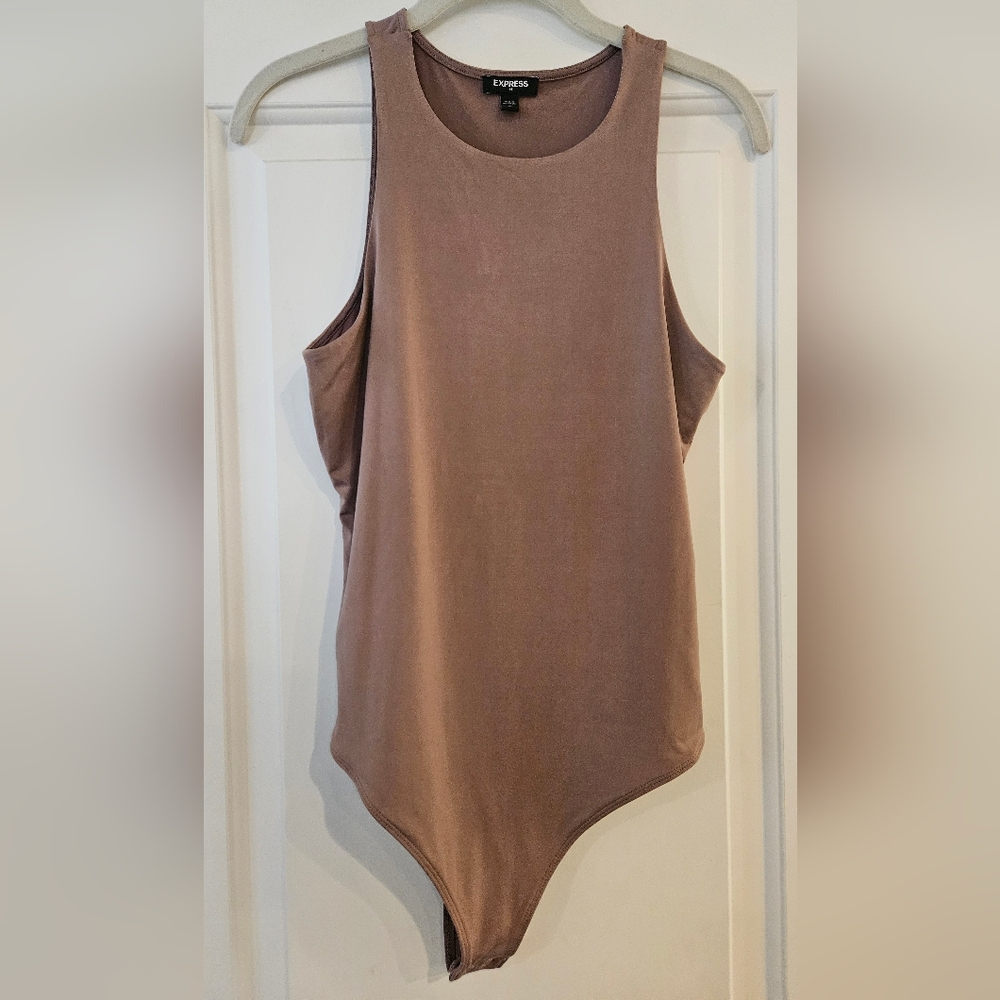 Express Taupe Sleeveless Bodysuit
